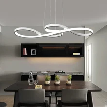

Modern Led Chandelier Light Ceiling Pendant Lamp For Kitchen Living Dining Room Bar Table White Design Suspension Hanging Light