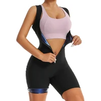 Body de Sauna thermique pour femmes, combinaison une pièce, vêtements modelants, Fitness, entraînement, transpiration, modelant le corps, cuisses, short 3
