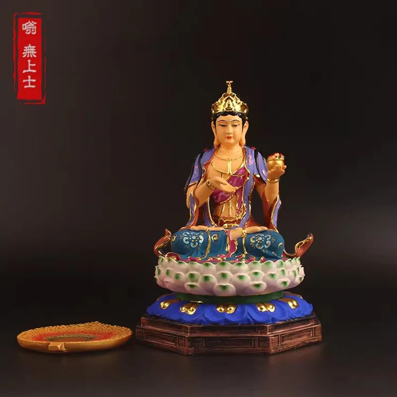 Earth Goddess Statue - Dharani Deity Resin Craft for Wealth & Merit, Buddhist Altar Decor, Guardian Deity Idol, Sacred Earth Mot