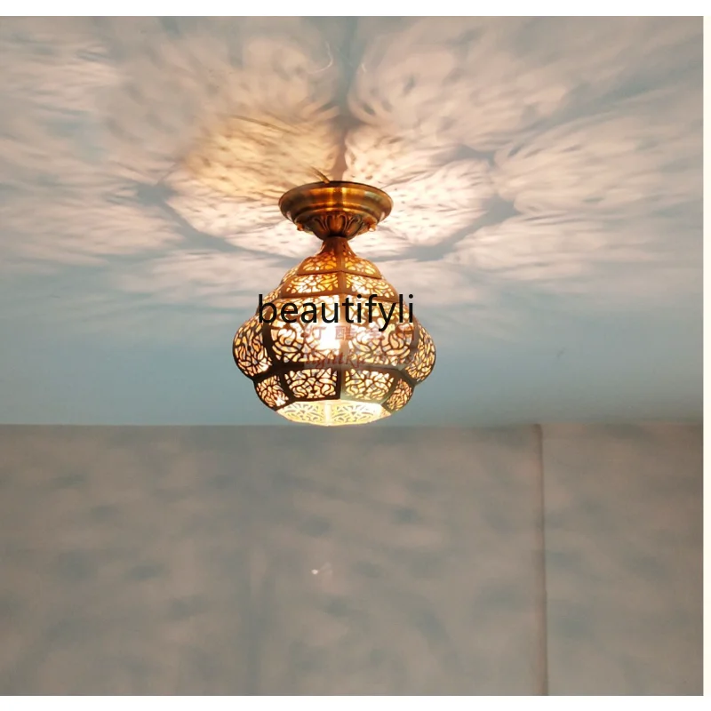 

yj Balcony Ceiling Lamp Aisle Corridor Light round American Style French Style Lamps