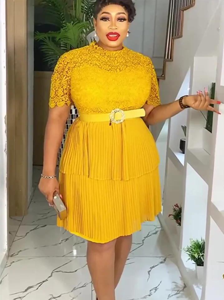 スーツ・フォーマル・ドレス Lerure Fluffy sleeve pencil dress yellow LE'RURE リルアー Fluffy sleeve pencil dress