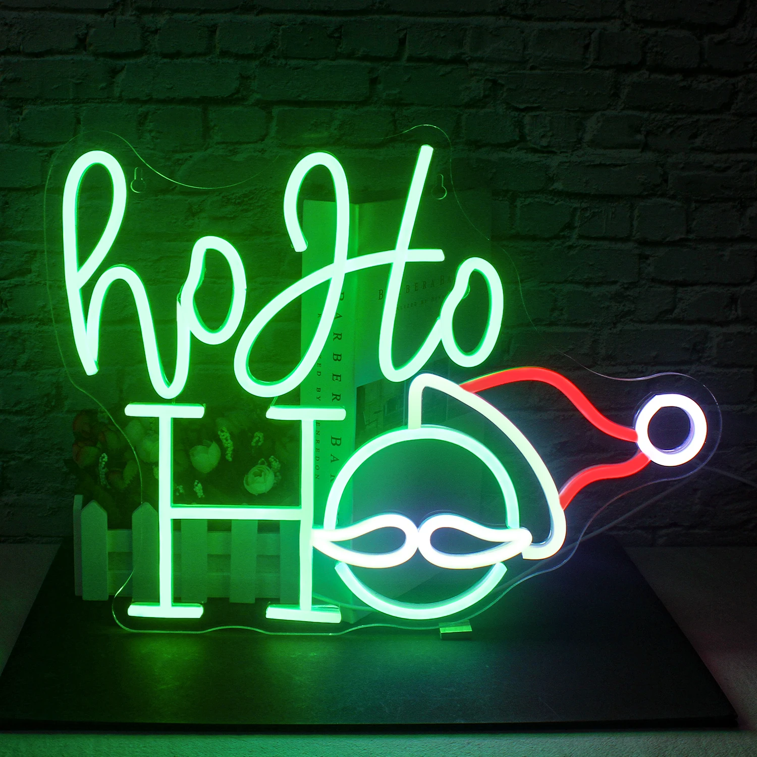 HO HO HO Christmas Neon Sign LED Sign Light with Acrylic Board Indoor Party Kids Bedroom Store Bar Pub Club Christmas Decor Neon christmas neon usb neon lights led acrylic board neon signs for wall decor christmas party supplies bedroom bar pub club