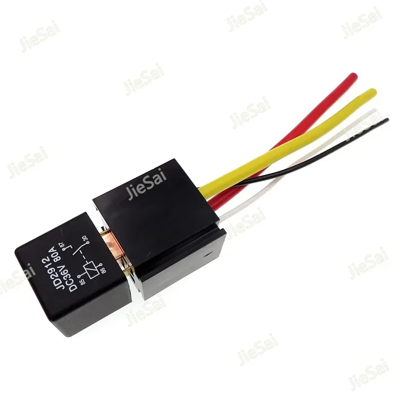 Description Picture 6 of item1set JD2912 80A 4Pin Normally Open Direct Current Car Relay Wide Foot High-power Automotive Relay With Socket