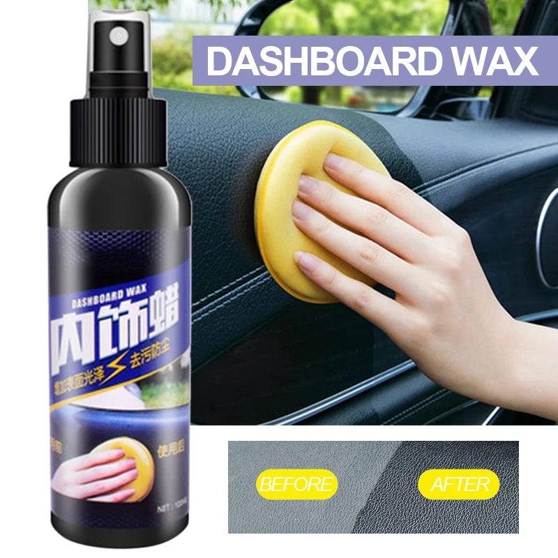 

New 120ML Auto Care Car Interior Wax Seat Polish Dashboard Cleaner Leather Surface