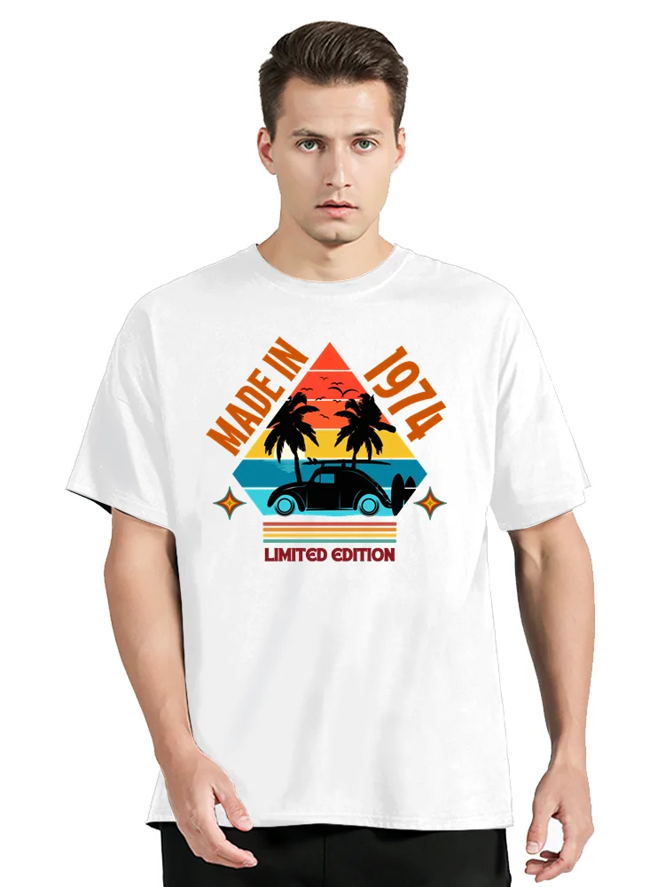 Geboren in Vintage 1974 limitierte Auflage Kassette T-Shirt Sommer mode lässige Herren bekleidung übergroße T-Shirt Tops Baumwolle T-Shirt – Detail 30
