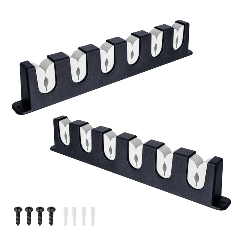 Fishing Rod Holder 6-Rod Horizontal Wall Mounted Fishing Pole Rack Garage Wall Ceiling Rod Stand Easy Installation