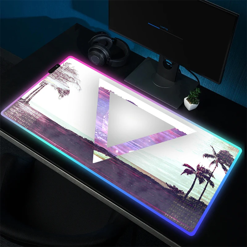 

Large Gaming Mouse Mat RGB Mouse Pad Gamer Rubber Computer Mousepad LED Non-Slip Carpet Strata Liquid Locking Edge Accessories