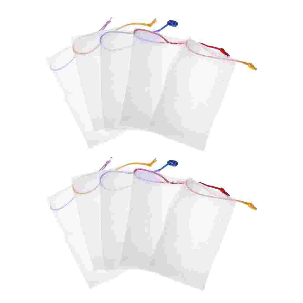 

20pcs Pouch Bubble Net Handmade Soap Mesh Bag Body Facial Cleaning Netting (Random Color)
