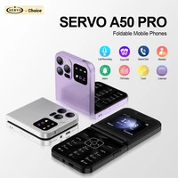 SERVO A50 PRO Flip Mobile Phone 2G GSM 2.4" Display Auto Call Recorder Speed Dial 2 SIMs Foldable Telephones Official Authentic