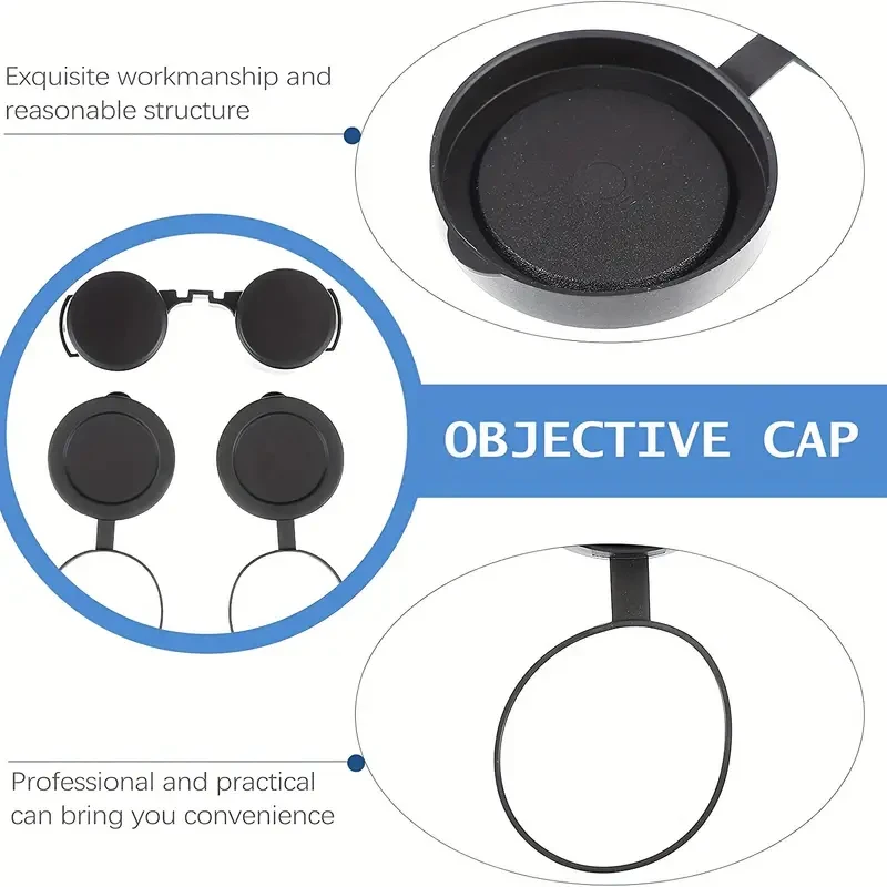 Binoculars Protective Rubber Objective Lens Caps 42mm/50mm Binocular Eyepiece Lens Cover Telescope Cover Lens Protection 5