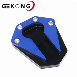Motorcycle CNC Kickstand Side Stand Extension Pad Support Plate - Enhanced Stability (Blue - NOLOGO)