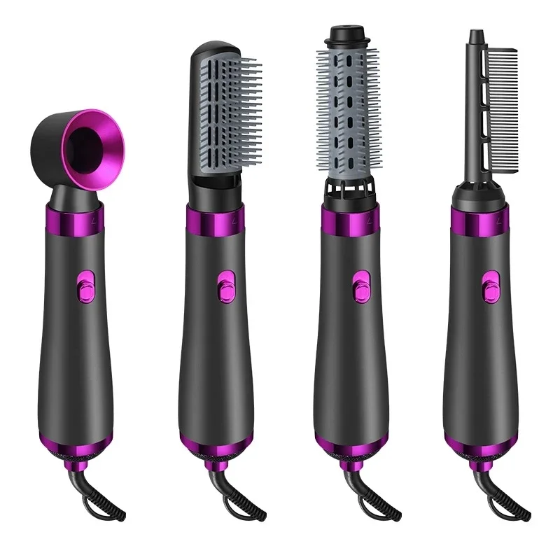 Hair Dryer Hot Air Comb 5 In 1 Styler Volumizer Straightener Curler Negative Ion One Step Brush 220V EU 110V US