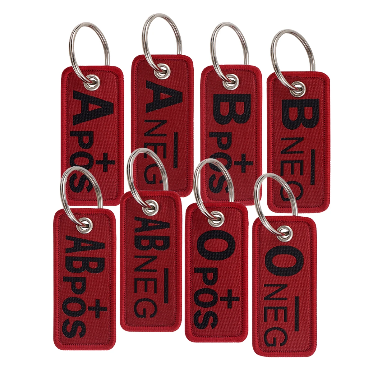 Red Quote Series Embroidered Keychain with Cool Letter Quotation - Stylish Keyring Accessory