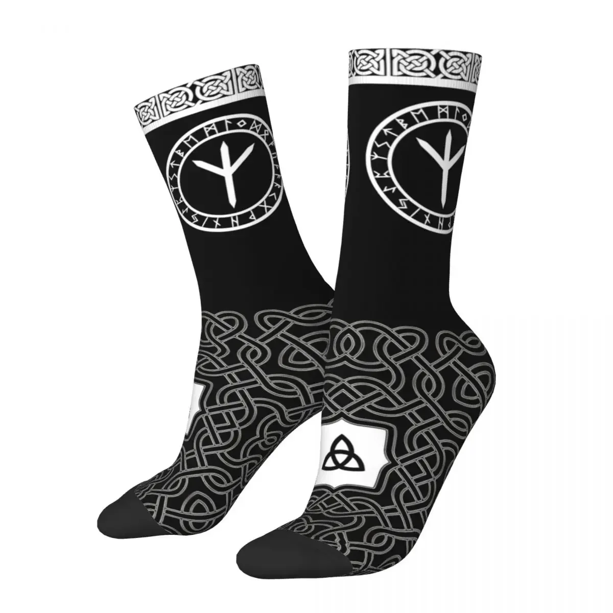 

Happy Funny Men's Socks Rune I Black Vintage Harajuku Viking Hip Hop Novelty Male Crew Crazy Sock Gift Summer Socks