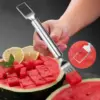 2 in 1 Stainless Steel Fruit Cutter, 2025 New Watermelon Fork Slicer Cutter Slicer Tool, Dual Head Fruit Forks Slicer Knife 4