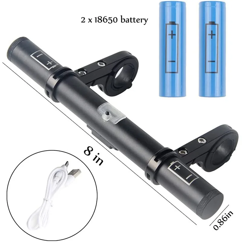 자전거 핸들바 익스텐더, USB 자전거 핸들바 익스텐션 마운트, Ebike MTB 전기 스쿠터, 사이클링 액세서리 (배터리 없음)