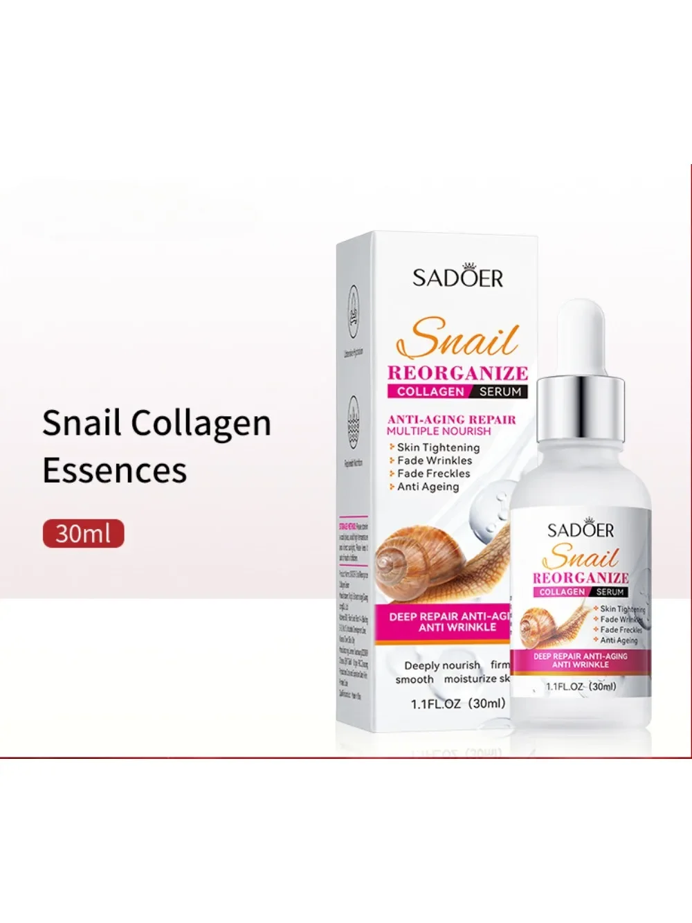 Anti Aging Serum Facial Snail Collagen Essence Anti-wrinkle Whitening Delicate Moisturizing 30ml