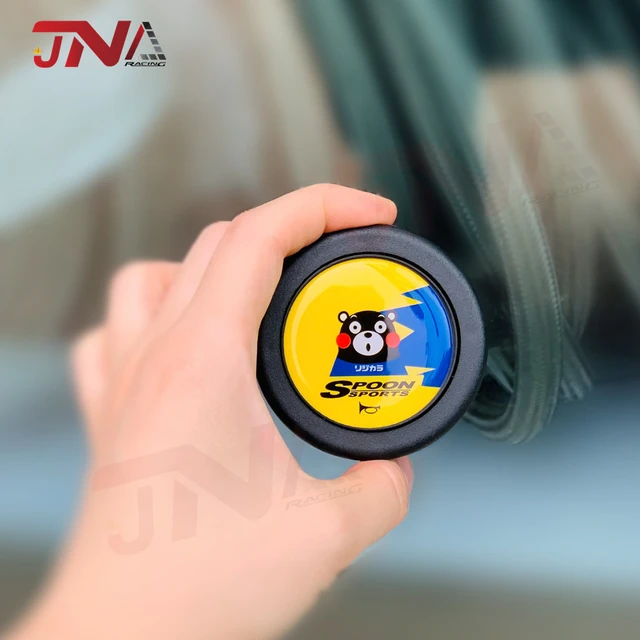 Pink Girl Sticker Anime JDM Car Horn Button Racing Sport Steering Wheel  Horn Push Cover for Universal - AliExpress
