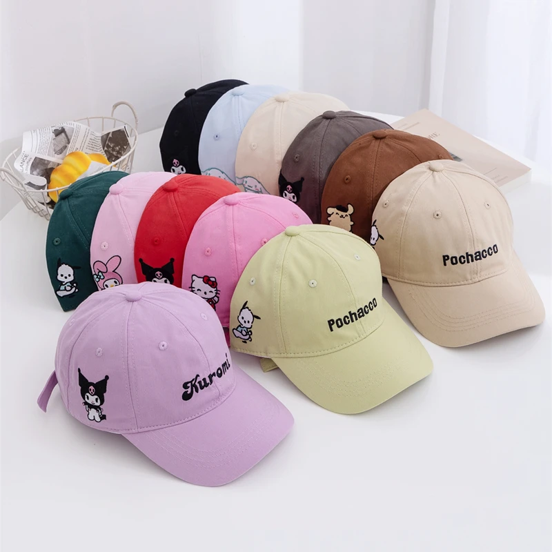 Adult Sanrio Cap Hello Kitty Kuromi Cotton Cartoon Hat Cinnamoroll Baseball Cap Women baseball cap