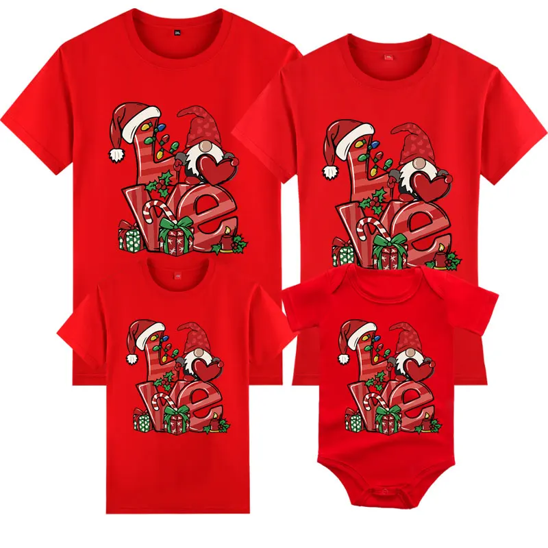 thumbnail image 1 of Ropa a juego con estampado de Papá Noel para la familia, camiseta para adultos y niños, mameluco para bebé, ropa para mamá, padre, hija, hijo, madre y yo, 1 of 5