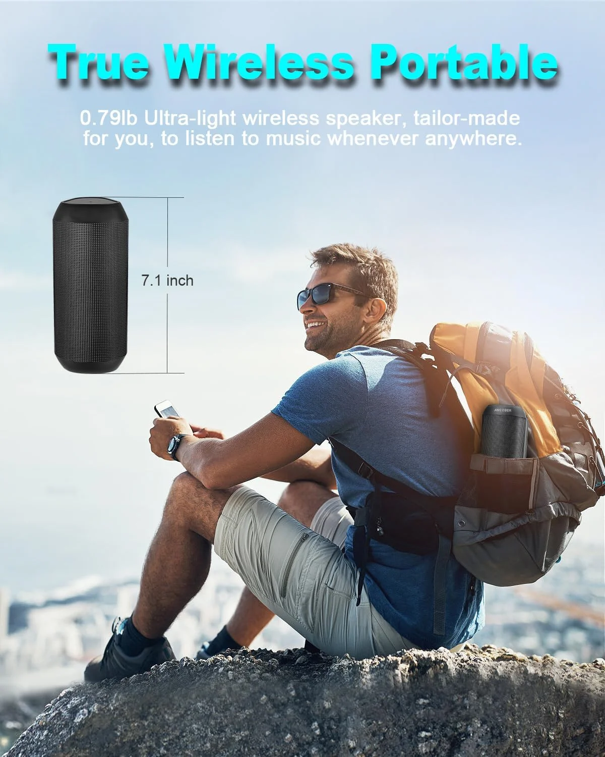 Portable Bluetooth Speaker Surround Stereo Outdoor Camping