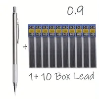 All Metal Mechanical Pencils 0.3, 0.5, 0.7, 0.9, 1.3 2.0Mm Lead Refills Art, Writing, Sketching Retractable Design 6