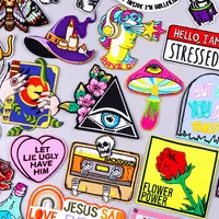 Buy Cartoon Eye Embroidery Patch | Iron-On Patches for Clothing | Thermoadhesive Patches on Clothes | Sew Sticker Camera Fusible Patch Online