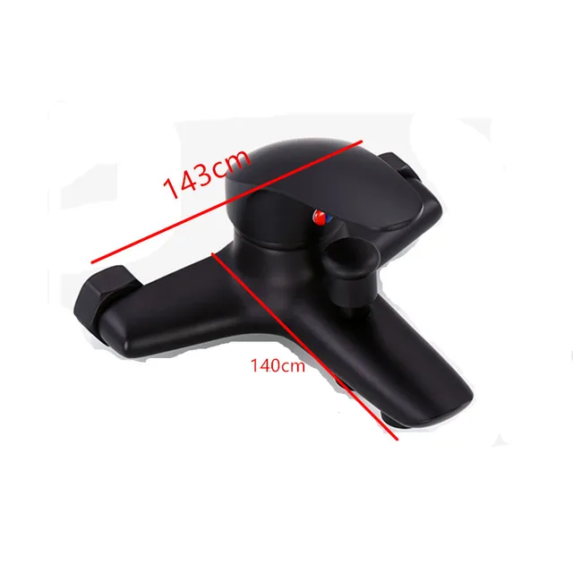 1PC สีดําทองเหลืองห้องน้ําก๊อกน้ําก๊อกน้ําก๊อกน้ําแตะติดผนังห้องน้ําก๊อกน้ําอ่างอาบน้ํา 6