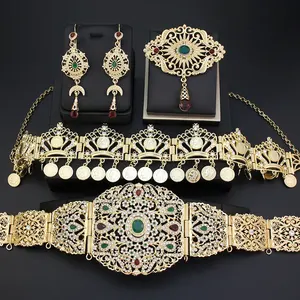 Image for Sunspicems Arabic Indian Bride Wedding Jewelry Set 