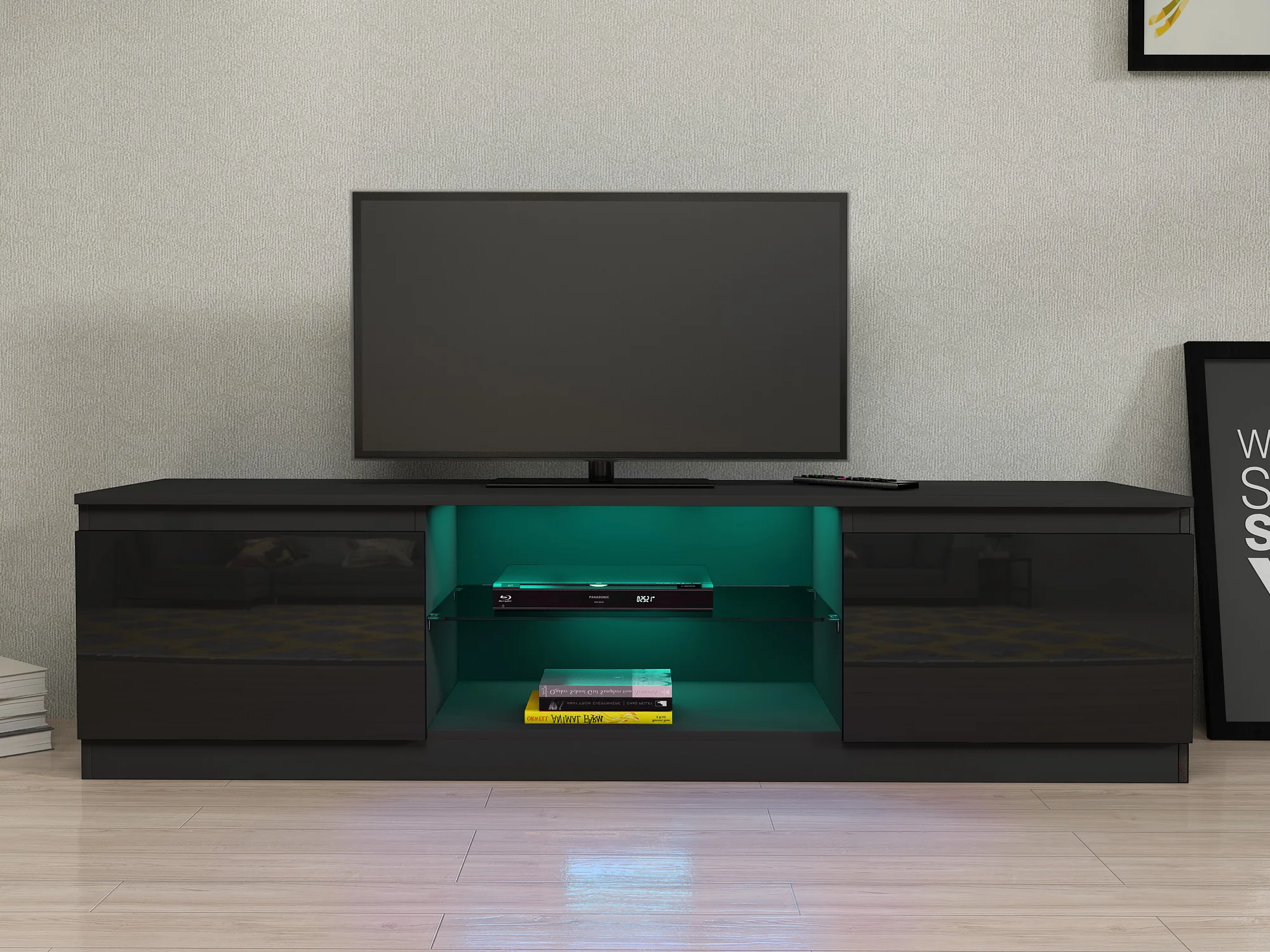 buy the latest best merchandise quality of service Gray Panana Front RGB LED TV Stand