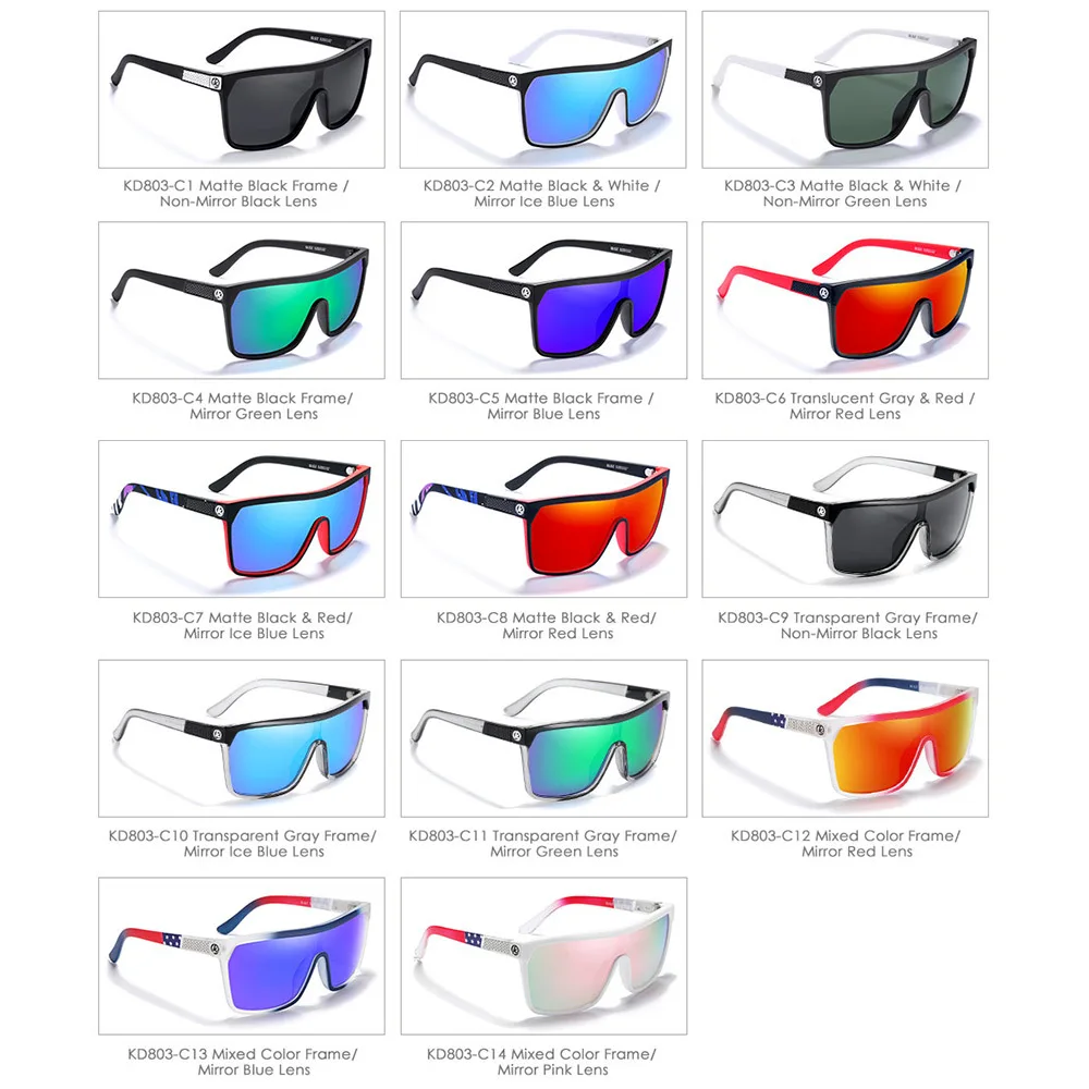 

KDEAM Top Selling Dropshipping One Piece Lens Shield Sunglasses Polarized Safety Protective Sun Glasses Goggles Women with Case