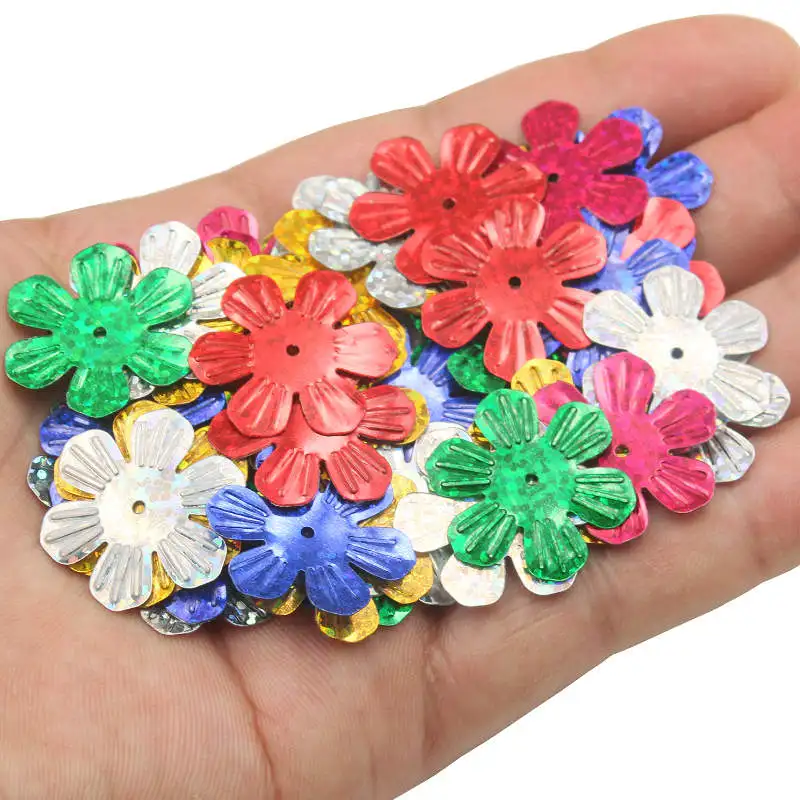 Mixed Colour Sequins 24-32MM Snowflake Hexagon Flower Paillettes Sewing Wedding Women Garments Craft DIY Accessories 100-500Pcs Sequins For Crafts Sequin Embroidery Accessories Sequin Sewing Accessories Sequins Accessories Sequins Jewelry Accessories