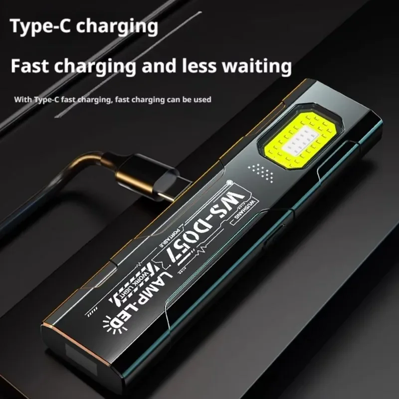 Ultra-Bright Rechargeable Magnetic LED Work Light – Portable Mini Flashlight for Outdoor, Camping, and Emergency Use