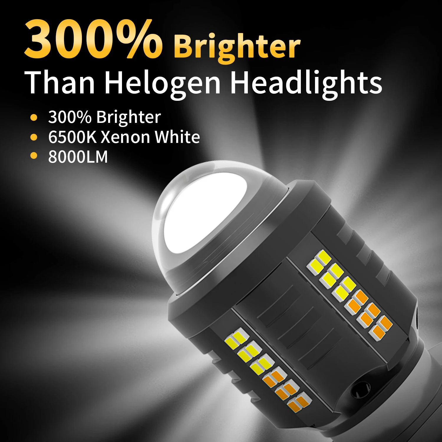 Motorcycle Led Headlight H4 BA20D P15D Bulb Canbus Hi/Lo Beam No Error 3570 CSP 12V 6000K For Motorbike