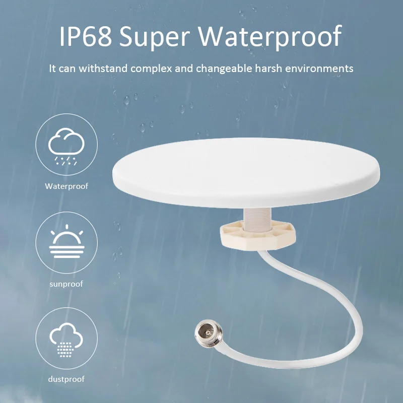692-3800MHz 4G 5G Ceiling Antenna 8dBi IP68 Waterproof Indoor Aerial N Female for Cell Phone Signal Booster Repeater Amplifier