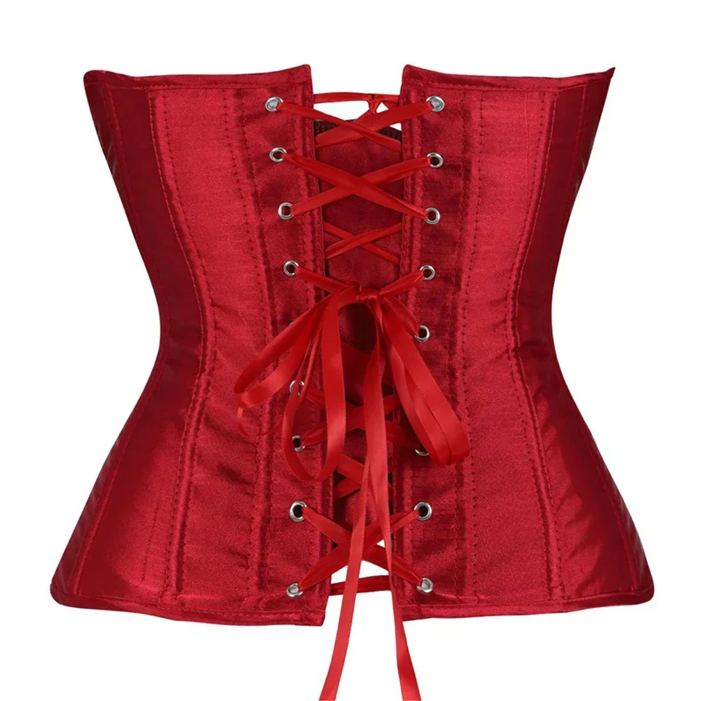 Waist corset corset bustier top lace corset Women Corsets Lace Up Bond Bustiers Satin Corset Casual Bustier Vintage Style Overbust Bridal Korsett Party Costume Plus Size