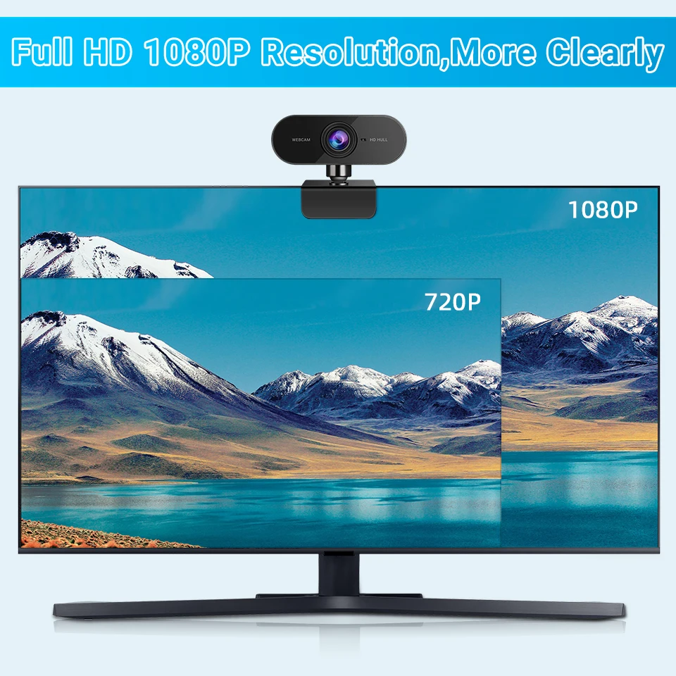 Elecpow HD 1080P Webcam Mini Computer PC Web Camera With Microphone Rotate Camera For Live Broadcast Video Calling Conference