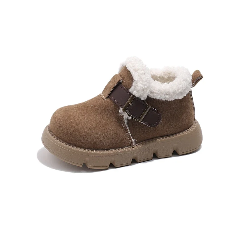 2025 Children Casual Cotton Short Boots for Girls Boys Winter New Fashion Korean Style Soft Bottom Anti-slippery Versatile Shoes