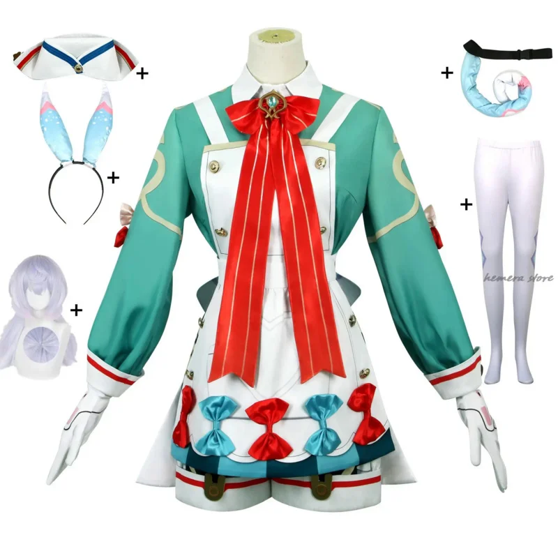 

Game Genshin Impact Sigewinne Cosplay Costume Dress Set Outfits Halloween Carnival Wig New Skin Dropshipping