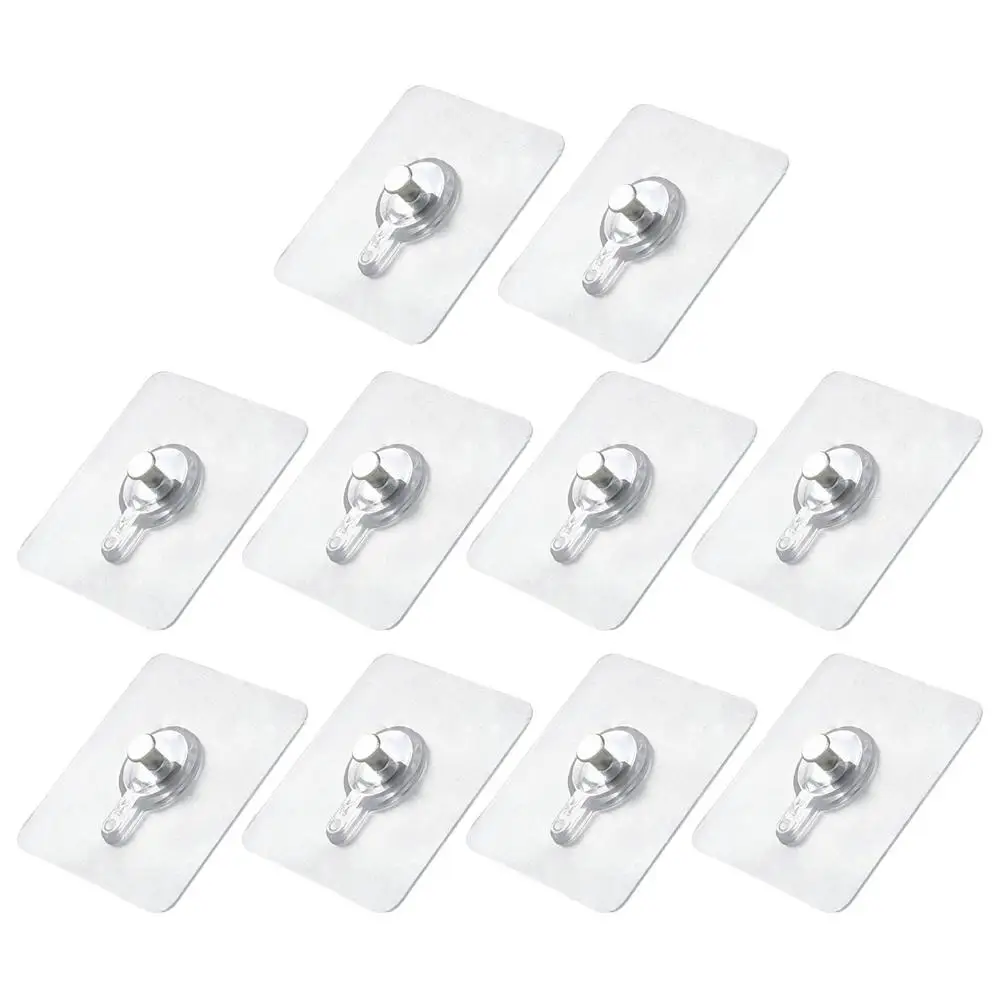 Description Picture 2 of item10Pcs Self Adhesive Hooks Hanging Holder Shelf Hook For Kitchen Bathroom Wall Storage Rack Fixing Stickers Gadgets