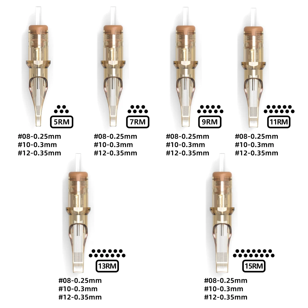 Ambition Premium RM Tattoo Cartridge Needle Round Magnum 20pcs/lot Disposable Sterilized for Tattoo Machine and Permanent Makeup 6