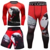 Cody Lundin Men's Red Gym Fitness Sports Suit jiu jitsu Bjj Rashguard Sublimation Boxing No Gi Trainning Sets Fighting Wear 1