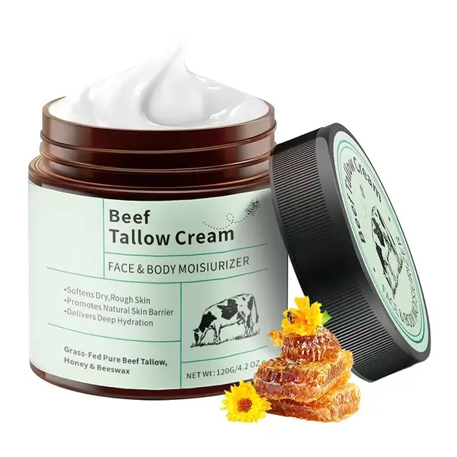 Crème hydratante au miel de Tallow de boeuf, 120g, éclaircissante, rajeunissement, nourrissante, hydratante, réparation des rougeurs, cosmétiques pour femmes 1