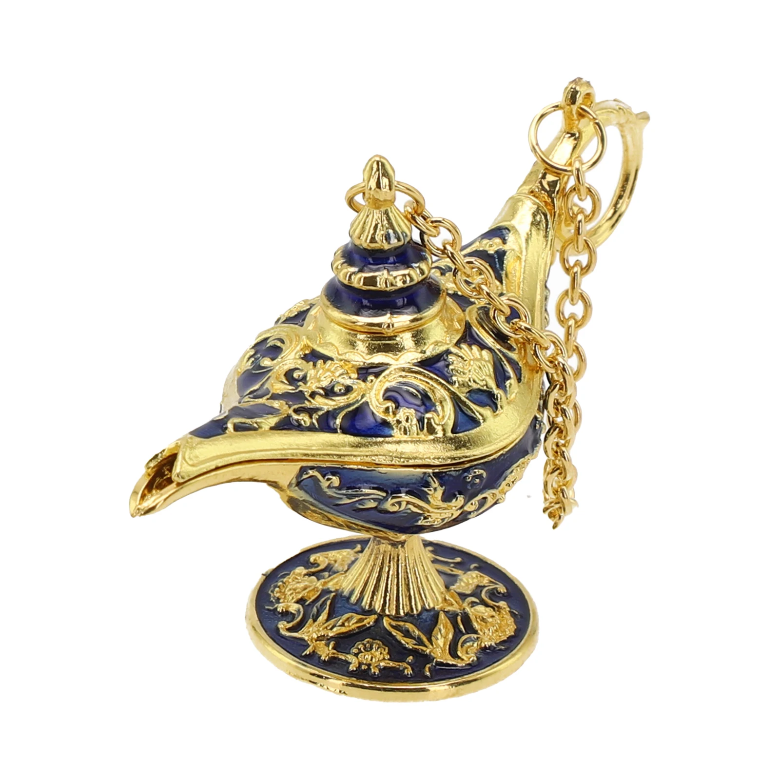 12Cm Classic European Vintage Hollow Legend Aladdin Genie Lamp In Lega Di Zinco Retro Wishing Oil Lamp Home Decor