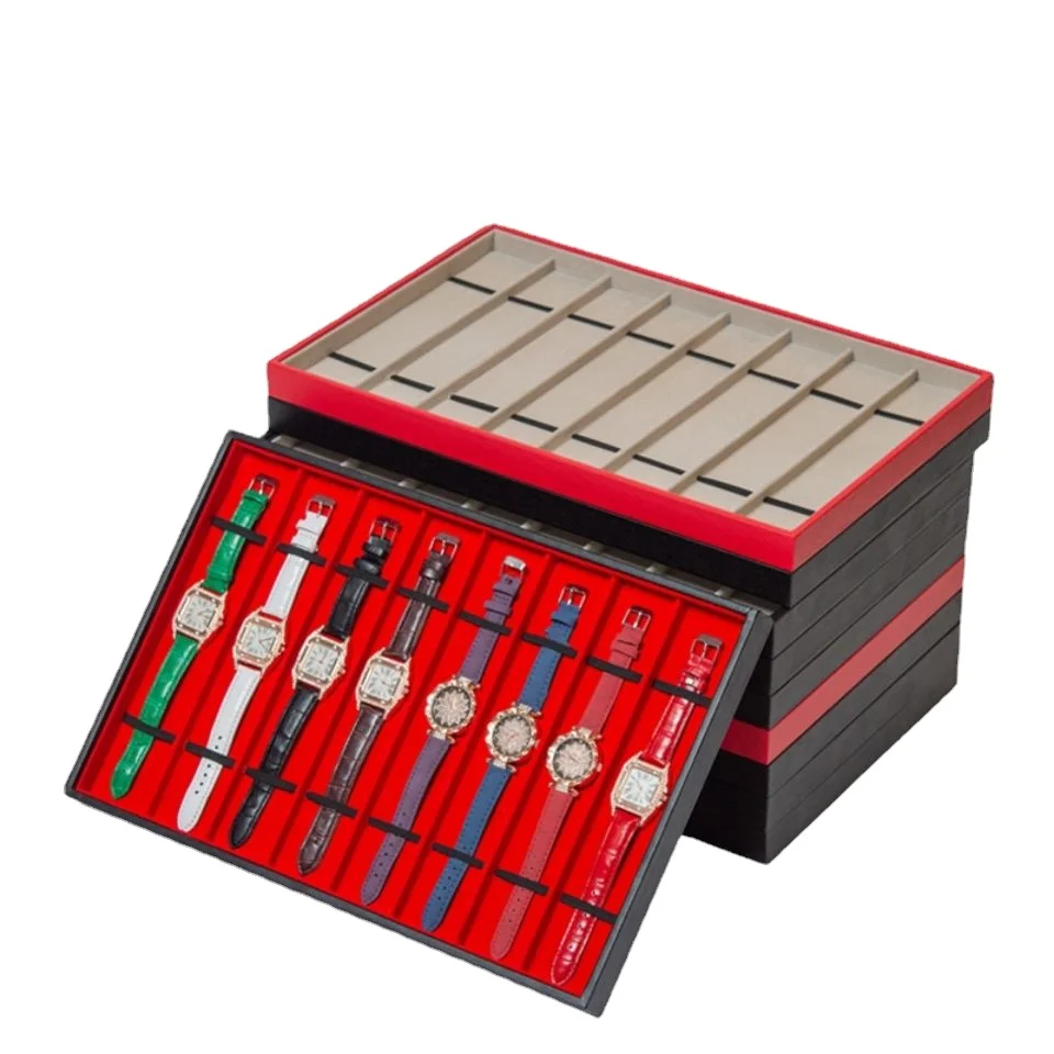 810GridWatchBandDisplayStandPortableLeatherVelvetWatches