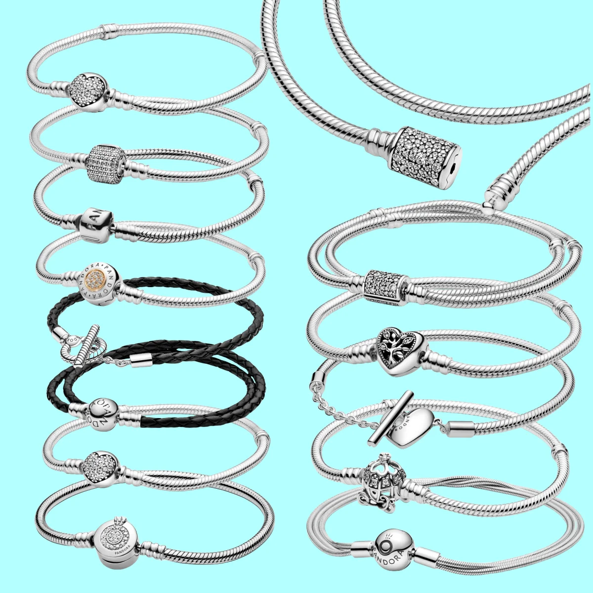 Hete Verkopende Luxe Sieraden Hartvormige Armband Met 100% S925 Sterling Zilveren Dames Pandora Charme Kralen Originele Armband