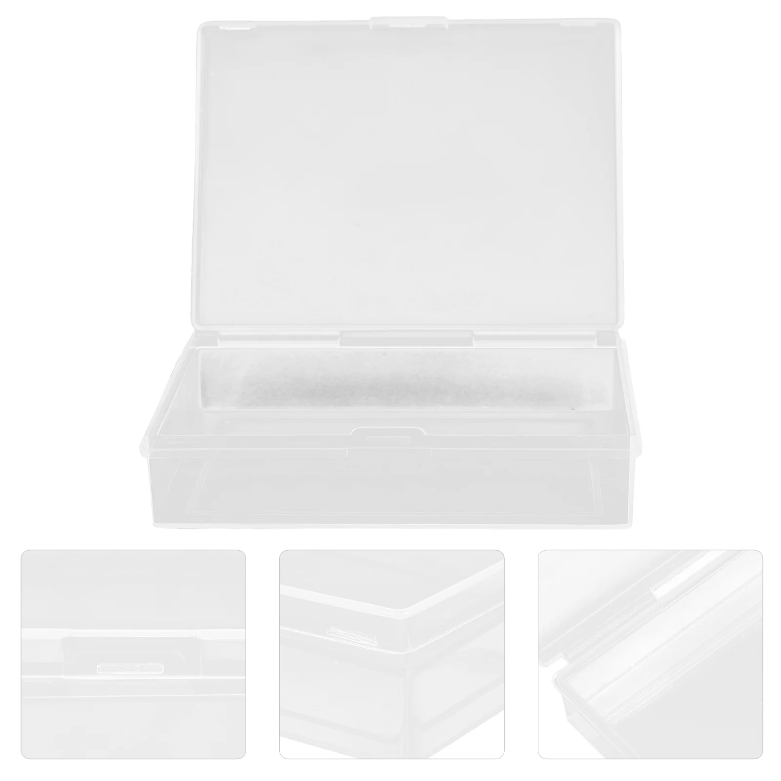 

2 Pcs Transparent Storage Box for Playing Cards Deck Holder Blank Carrying Case Paper