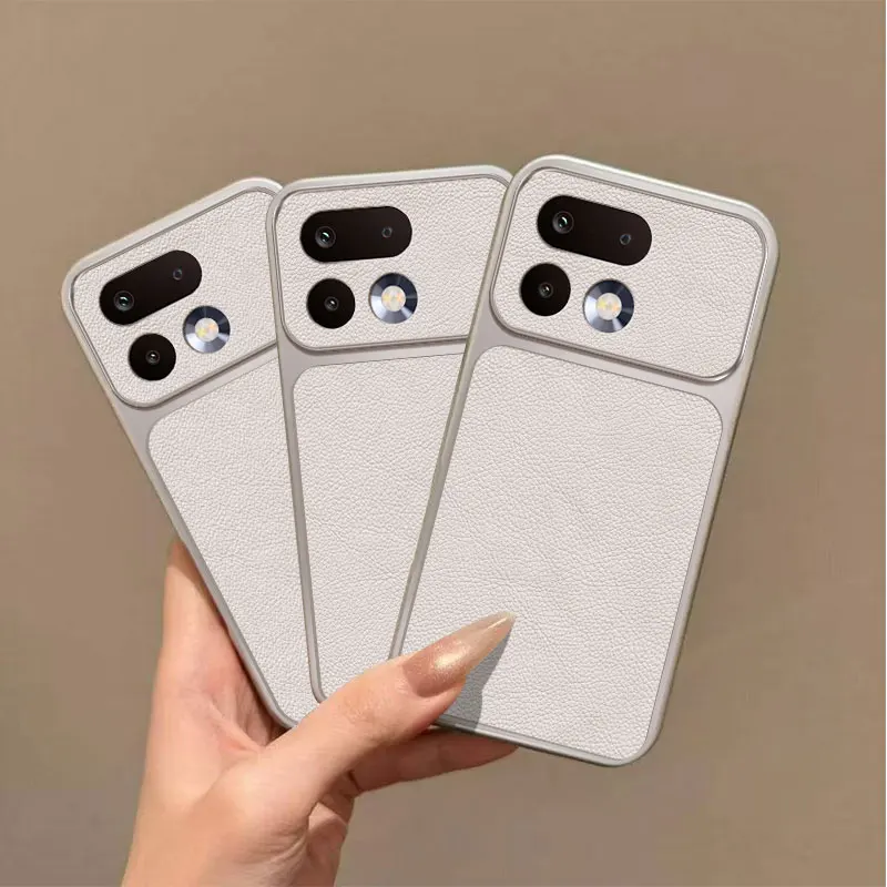 Lychee Texture Leather Matte Camera Lens Protection Case - Silicone Cover