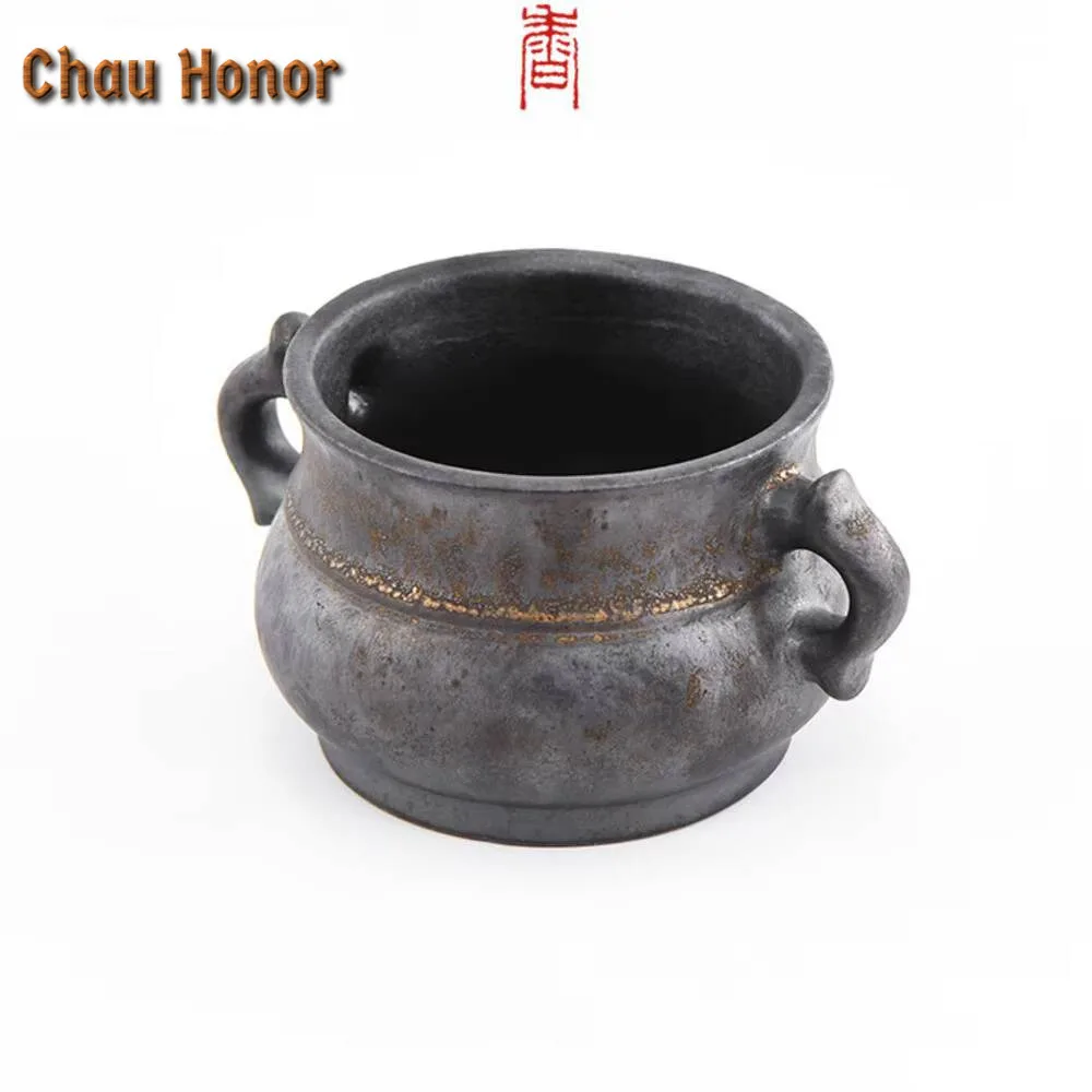 Japanese Style Gilding Galze Ceramic Thread Incense Holder Creative Mist Smoking Steamers Household Smell Distributor Cha Craft