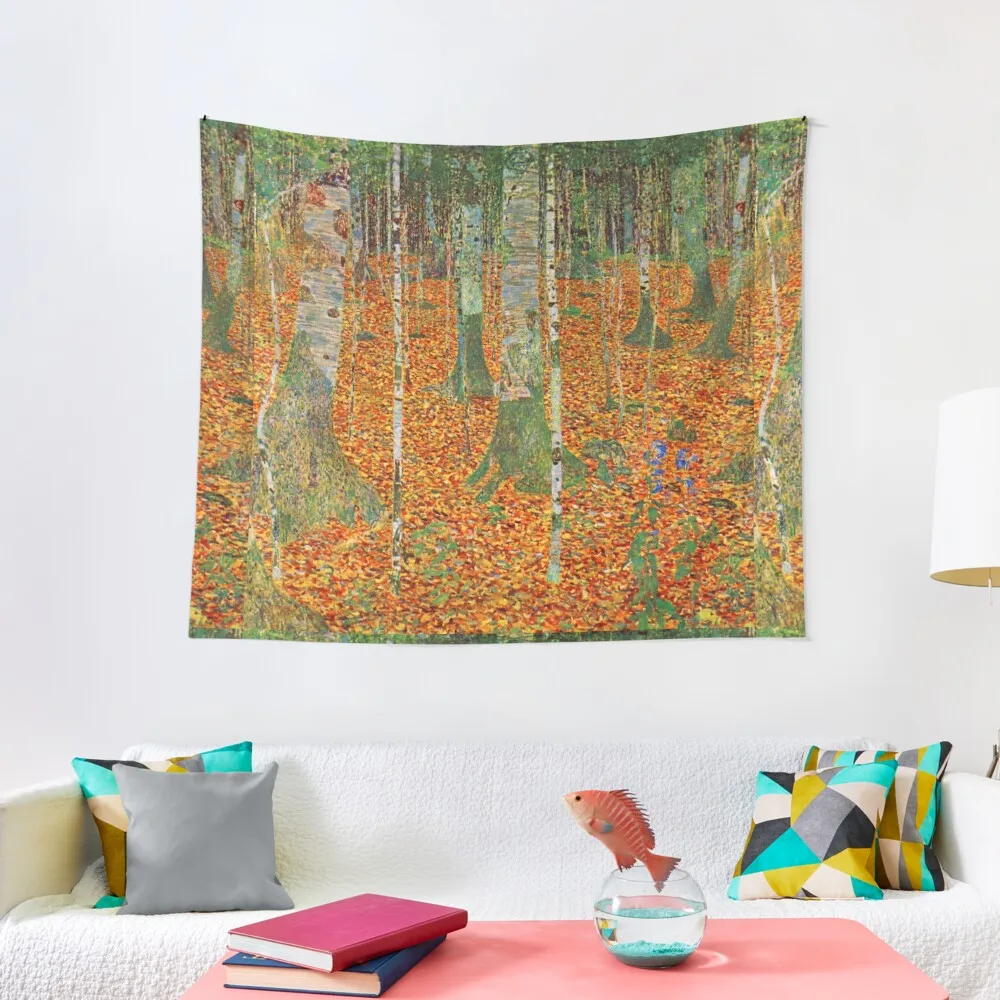 

Forest Scene - Gustav Klimt Tapestry Room Decorating Aesthetic Wall Carpet House Decor Decorative Paintings Tapestry